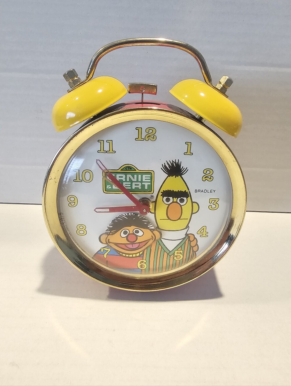 Vintage 1980's Bradley Sesame Street Ernie & Bert Animated Alarm Clock Working